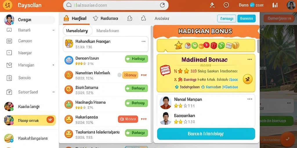 Tampilan awal permainan yang menarik dan informatif.