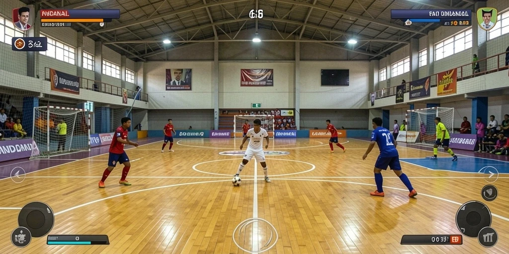 Tangkapan layar menunjukkan karakter utama dalam aksi petualangan.